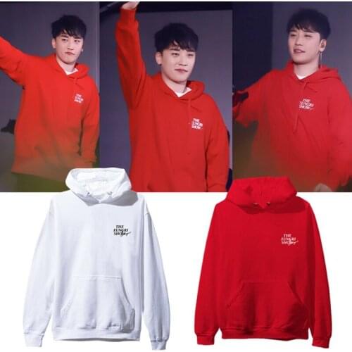 KPOP BIGBANG concert album men hoodies sweatshirt printed pullover spring/Autumn long sleeve loose cap top