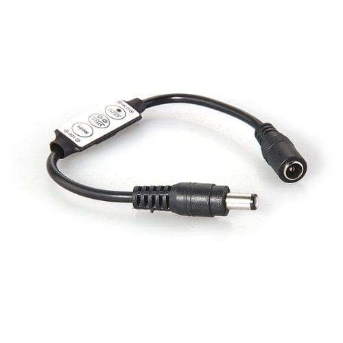Mini remoto Dimmer control del regulador de 12A 12V 24V de LED Tiras controlador monocromatico negro