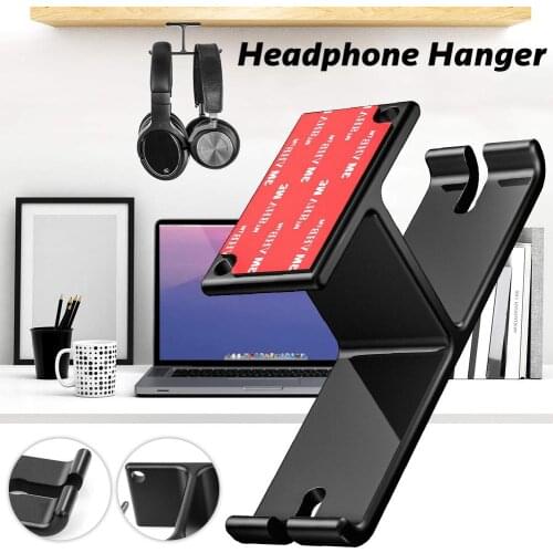 Headphone Bracket Wall Headphone Headset Holder Earphone Sticky Display Stand Hanger Earphone Wall Under Desk Stand Organizer