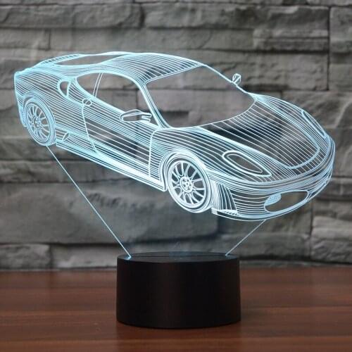 Sports Vehicle Night 3d Table Lamps Seven Colors Led Desk Lamp Manufacturer 3d Led Table Lamp Personality Gift