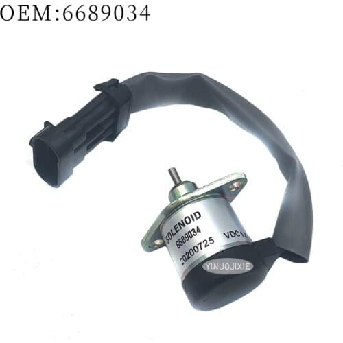 New 6689034 flameout switch Kubota flameout switch 14*9*9 12V high quality excavator flameout solenoid valve made in China