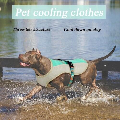Pet Dog Cooling Harness Summer Clothes Cool Vest for Large Dogs Cool Reflective Safety Leash Puppy Pets Acessorios Chihuahua