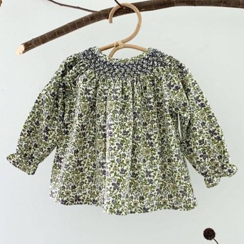 Autumn Winter Kids Baby Girls Corduroy Shirt For Girls Floral Shirt Kids Baby Girl Shirt Baby Girls Childrens Clothes Shirt