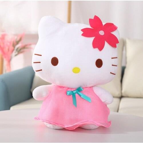 31Cm Sanrio Plush Hellokittys Anime Cartoon Kawaii Dolls Pink Gauze Skirt Elves Fairy Doll Plush Toys for Girls Birthday Gift