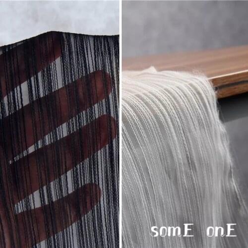 Stripe Pleated Texture Mesh Organza Three-dimensional DIY Patchwork bazin riche Veil Skirt Dress Designer Fabric 50*150cm