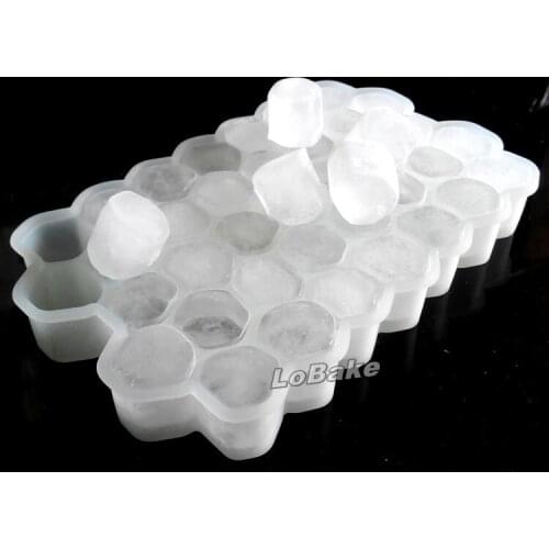 Latest hexagon exported food grade cellular shape ice mold chocolate cube mould candy fondant cake moule for DY bakery tool