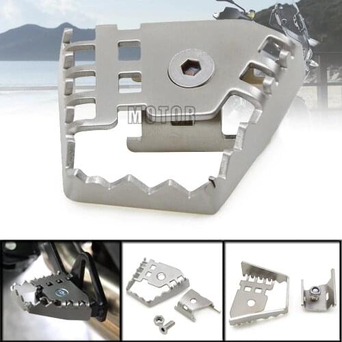 Motorcycle Silver Rear Foot Brake Lever Peda Peg Pad Extension Enlarge Extender For BMW F800GS F700GS F650GS F 800 700 650 GS