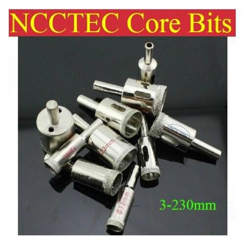 205mm 8.07'' inch NCCTEC Electroplated Diamond core drill bits ECD205 FREE shipping | WET glass ceramics coring tools