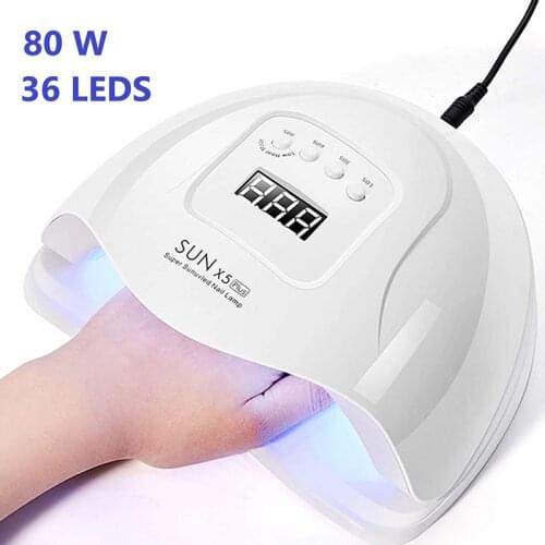SUN X5 Plus UV LED Lamp 54W New Nail Dryer With Auto Sensor LCD Display Nails UV Lamp For Gel Varnish Fast Curing Manicure Gel