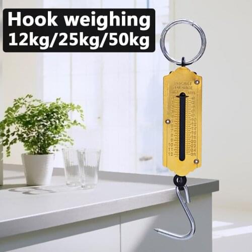 Hook Weighing Pocket Portable Weight Mini Hook Scale Balance 12/25/ 50kg Suitcase Hanging Luggage Scale