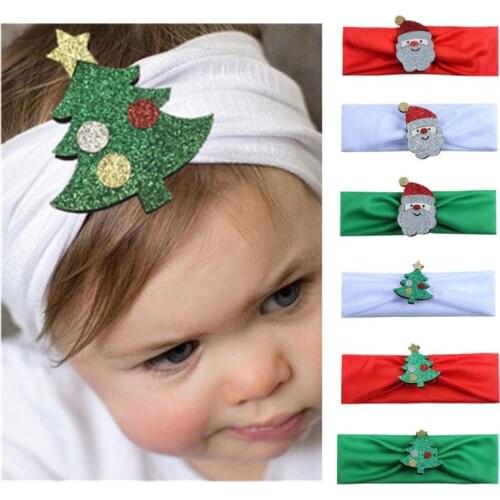 Christmas Headwear Headband Santa Claus Hair Bands Kids Baby Elastic Headwears Xmas Festival Decor Girls Gifts Hair Accessories