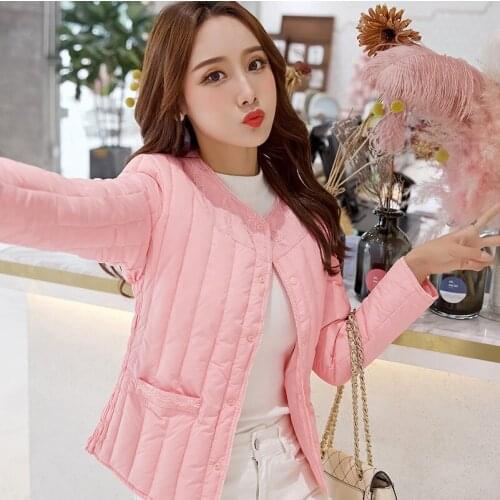 2020 Women Winter Jackets Casual Solid Loose Short Cotton-padded Coats Vintage A-line Outerwear Parka