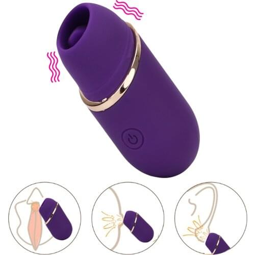 Female Masturbation Sex Toy for Women Tongue Vibrator Clit Nipple Sucker Tongue Licking G-Spot Clitoral Stimulator 9 Modes