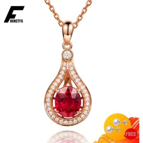 Retro 925 Silver Jewelry Necklace with Ruby Emerald Zircon Gemstones Pendant Accessories for Women Wedding Engagement Party