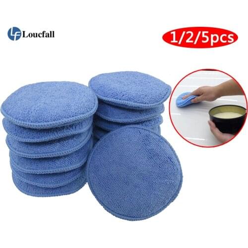 1/2/5 pcs Clean Buffer Car Cleaning Soft Vehicle Accessories Foam Applicator Car Wax Sponge Dust Remove Auto Care Polishing Pad