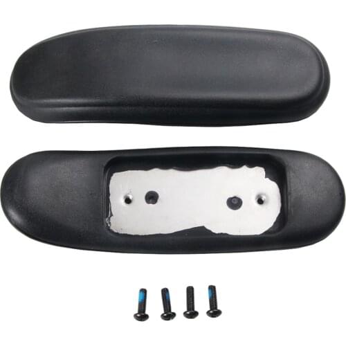 1 Pair PU Leather Office Home Computer Chair Replacement Pressure Relief Arm Pads Caps Armrest Univeral 4" Mounting Hole