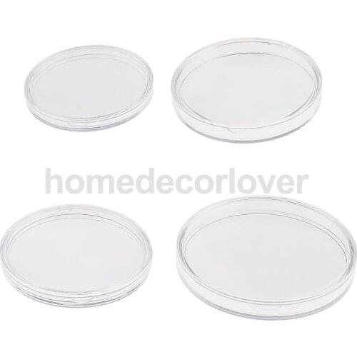10 Pieces Plastic Round Clear Coin Capsules Containers Holders Coin Boxes Case Collectors Gift