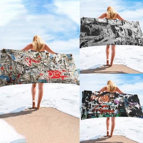 2021 Fashion Non-Mainstream Microfiber Printed Bath Towels Drying Quicky-Dry Microfiber Towel Good Quality Summer Beach Towel