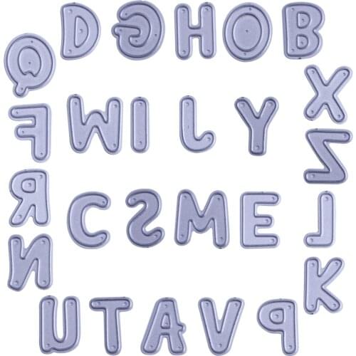 26pcs Capital English alphabet Letter Frame Cutting Dies Stencils Scrapbooking Embossing Card DIY