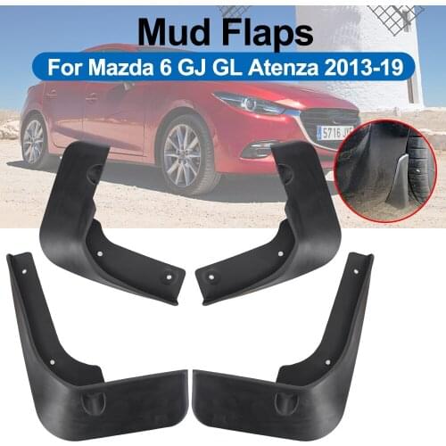 4pcs/set Splash Guards Mudguards Fender For Mazda 6 GJ GL Atenza 2013-2019 Car Accessories Auto Parts Front Rear Mud Flaps