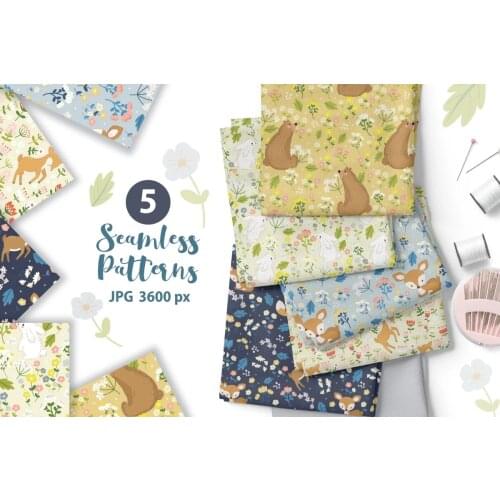 45*110cm Cotton Fabric Animal Cartoon Printing For Baby Sewing Material Quilting Fat Quarters Child DIY Patchwork Fabric