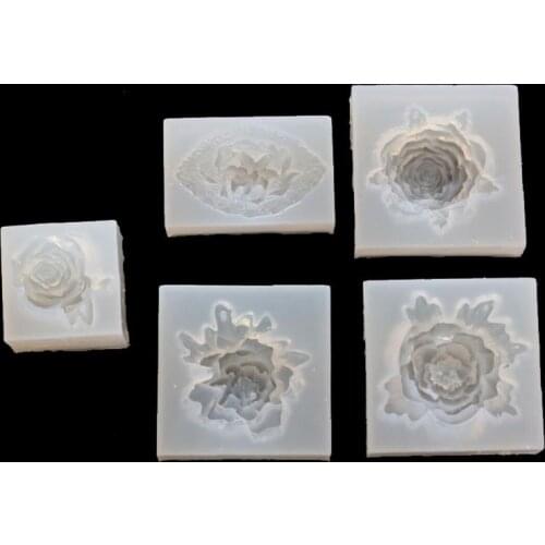 5Pcs Handmade Flower Silicone Jewelry Resin Mold Kit Flower Floral Mold Resin Casting Mold Jewelry Making Art Craft Tool