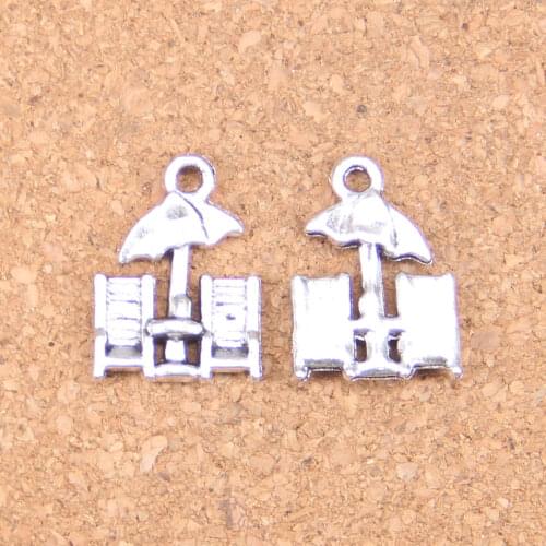 90pcs Charms beach umbrella 20x14mm Antique Pendants,Vintage Tibetan Silver Jewelry,DIY for bracelet necklace