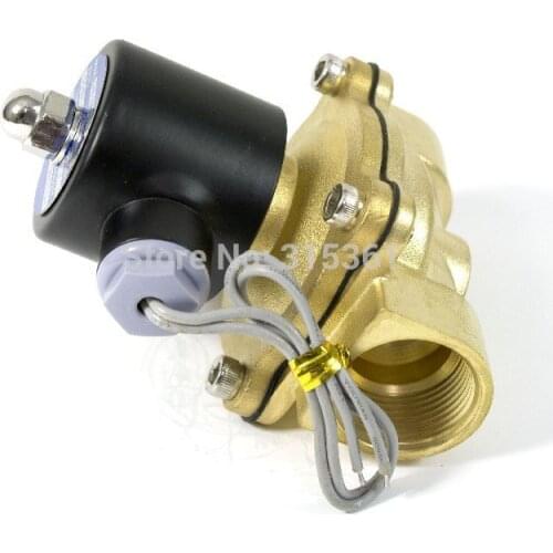 Free Shipping 5PCS 1" Brass VITON Solenoid Valve Gas Water 110VAC 2W250-25