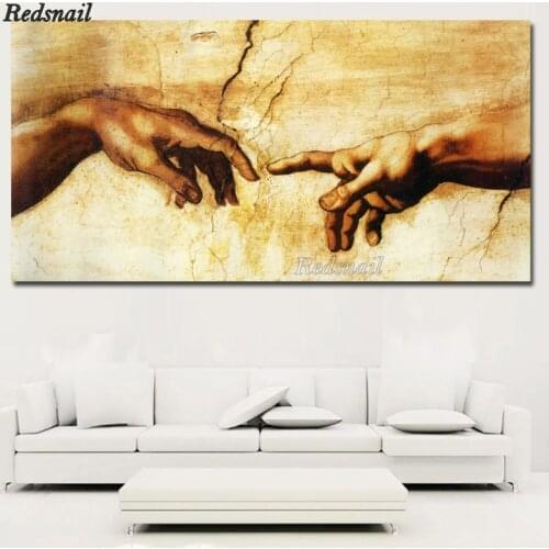 Large Creation of Adam! Hand of god! Classical Religion 5D DIY Diamond painting Full Diamond embroidery mosaic Wall Art EE938