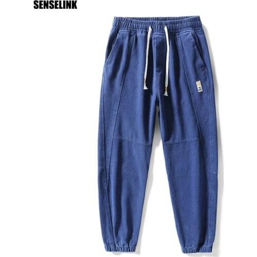 High Quality Spring Summer Classic Trousers Jeans Pants Casual Fashion 2021 New Mens Korean Brand Loose Denim Pants