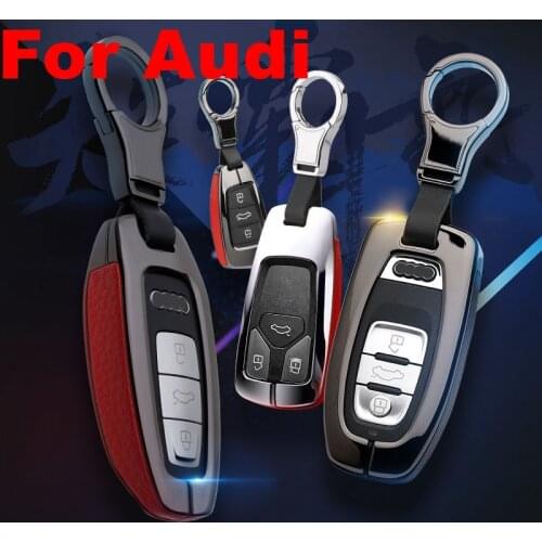 Zinc Alloy Car Key Case Cover Shell For Audi A3 A4 A5 A6 A8 C5 C6 C8 8P B6 B7 B8 B9 D5 RS3 Q3 Q5 Q7 TT 8L 8V S3 S4 S5 S6 S7 S8