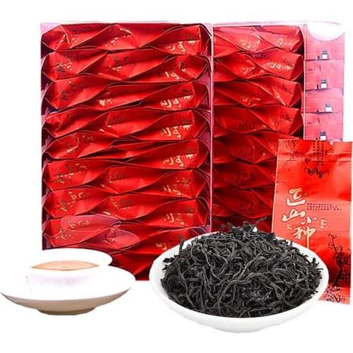 Chinese Lapsang Souchong Black Tea 32 bags ZhengShanXiaoZhong Superior Oolong Tea the Green Food For Health Care Lose Weight Tea
