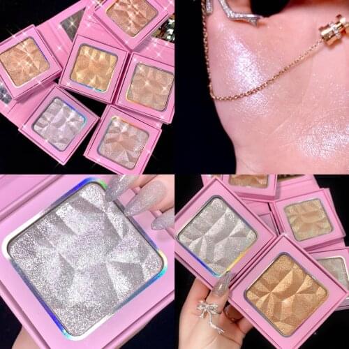 Private Label Highlighter Facial Bronzers Palette Makeup Glow Face Contour Shimmer Powder Illuminator Highlighters Cosmetics