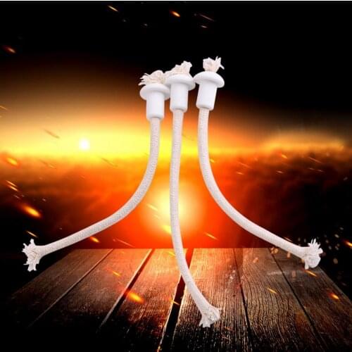 Lamp Wicks Kerosene Wick 7Pcs Ceramic Holders Torch Wine Bottle Oil Candle Lamp Wick Fiber Glass Heat-Resistant