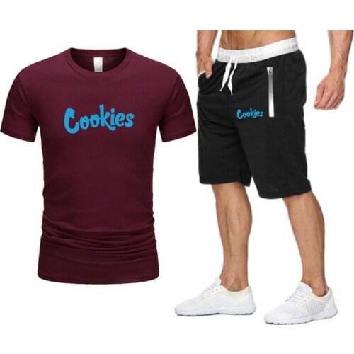 2021 summer mens T-shirt set 2-piece mens sportswear set basketball sports fitness summer printed short sleeve + mens suit