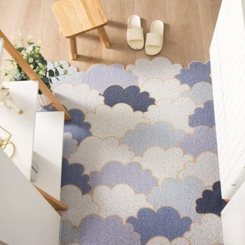 Non-slip Door Mat Carpet Custom Pattern Living Room Hallway Balcony Floor Home Doormat Printed Porch Can Be Cut PVC Mats Carpet