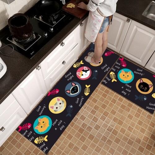 Waterproof Oilproof Kitchen Mat Antislip Bath Mat Soft Bedroom Floor Mat Living Room Carpet Doormat Kitchen Rug