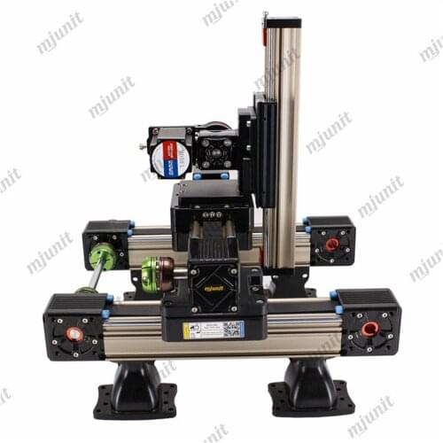 Mjunit xz axis with up and down rail for dual working position belt drive linear guide way