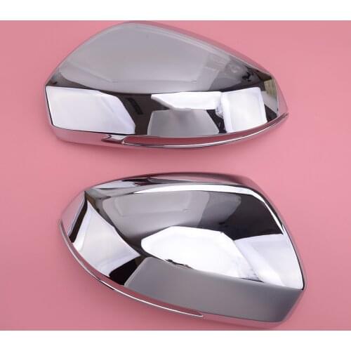 2pcs Silver Door Side Wing Rearview Mirror Cover Cap Trim Shell Plastic Fit For VW Tiguan 2018 2019 2020