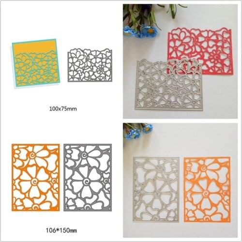 Hollow Flower Rectangle Frames Cutting Dies for Scrapbook Embossing Paper Craft DIY Album Frames Stamps Cut Dies New