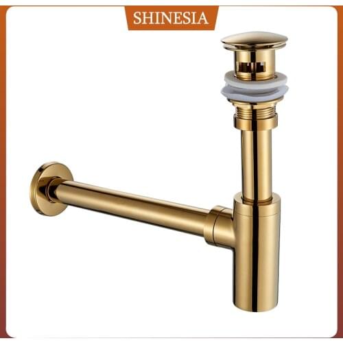 Bathroom Basin Sink Pop Up Drain Brass Bath Accessories Chrome/ Golden/ Oil Rubbed Bronze Basin Sink Tap Bottle Trap Drain Kit