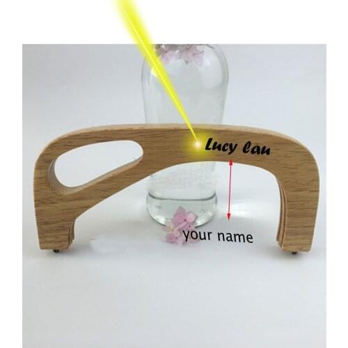 25cm DIY women purse frame wood clasp for bag making free customized laser name logo engraving