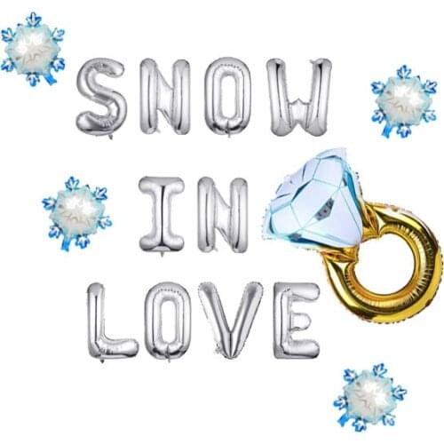 Snow In Love Balloon Snow in Love Banner Snow In Love Decorations Winter Bachelorette Party Decorations