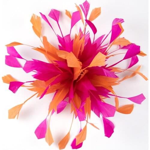 Bridal Hair Pins/Clip Headdress Accessory/Headwear Feather/Cap with Floral 1pc Wedding / Special Occasion / Tea Party Headpiece