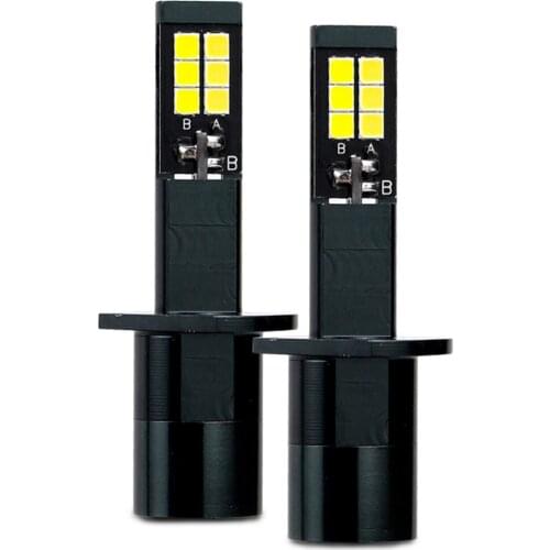 LED Car Headlight Bulbs Driving Lamp Tuning Supplies H1 EV14 Fog Lights 360 No Dead Angle Amber Cool Blue H1 G0021 Two-color