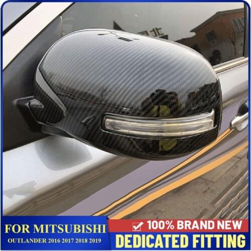 Exterior Decoration Car Body Side Door Rearview Mirror Frame Cover For Mitsubishi Outlander 2013 to 2020