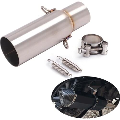 For Piaggio Beverly 125 300 MP3 125 250 300 X10 125 Exhaust Pipe Motorcycle Mid Link Tube Slip On 51mm Mufflers Stainless Steel