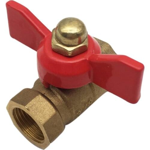 High Quality 3 Points 3/8 Double Inner Ball Valve Thickened Inlet Valve Butterfly Handle Ball Valve Double Internal Ball Valve