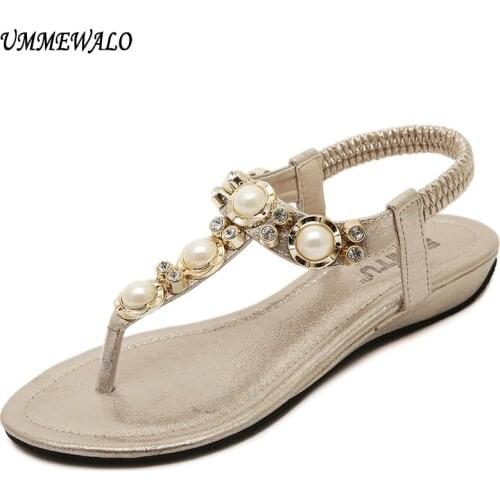 UMMEWALO Summer Sandals Women Designer T-strap Flip Flops Thong Flat Sandals Ladies Gladiator Sandal Shoes Zapatos Mujer