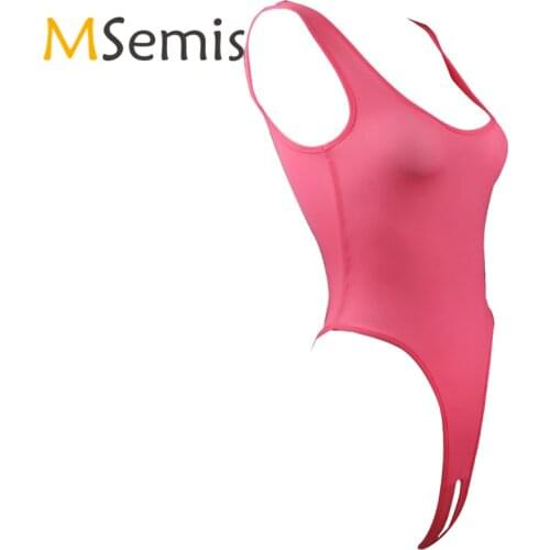WomenS Swimsuit Swimwear One Piece Swimming Suit High Cut Thong Leotard Bodysuit Underwear With Stretch Sleeveless Swim Wear
